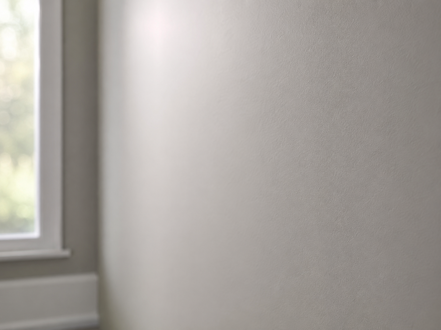 Perfekt glatte Spachteloberfläche in weichem Tageslicht